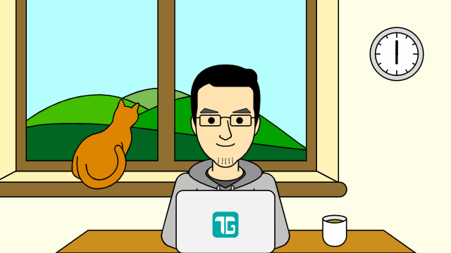 Me working on Trangram (animated by Trangram)