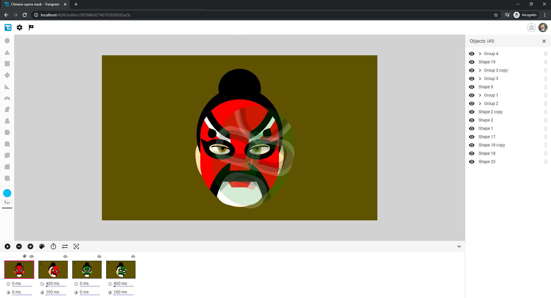 The first version of Trangram